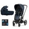 Коляска 2 в 1 Cybex Priam 4 Jewels of Nature шасси шасси Chrome Black