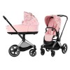 Коляска 2 в 1 Cybex Priam 4 Simply Flowers Pale Blush шасси Chrome Black