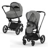 Коляска 2 в 1 Cybex Priam 4 Mirage Grey шасси Matt Black