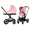 Коляска 2 в 1 Cybex Priam 4 Simply Flowers Pale Blush шасси Matt Black