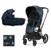 Коляска 2 в 1 Cybex Priam 4 Jewels of Nature шасси шасси Matt Black