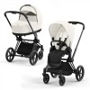 Коляска 2 в 1 Cybex Priam 4 Off White шасси Matt Black