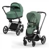 Коляска 2 в 1 Cybex Priam 4 Leaf Green шасси Chrome Black