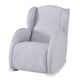 Кресло-качалка Micuna (Микуна) Wing/Flor Relax white/grey искусственная кожа