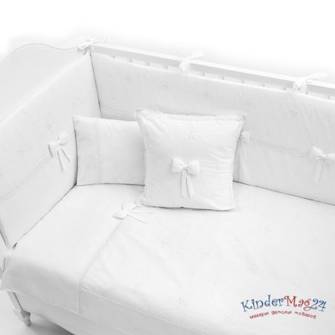 Постельный комплект Fiorellino Premium Baby White 120x60 5 предметов