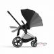 Коляска 2 в 1 Cybex Priam 4 Sepia Black шасси Chrome Black