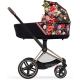 Коляска 2 в 1 Cybex Priam 4 Spring Blossom Dark шасси Chrome Black