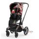 Коляска 2 в 1 Cybex Priam 4 Spring Blossom Dark шасси Chrome Black