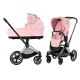 Коляска 2 в 1 Cybex Priam 4 Simply Flowers Pale Blush шасси Chrome Black