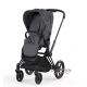 Коляска 2 в 1 Cybex Priam 4 Simply Flowers Dream Grey шасси Chrome Black